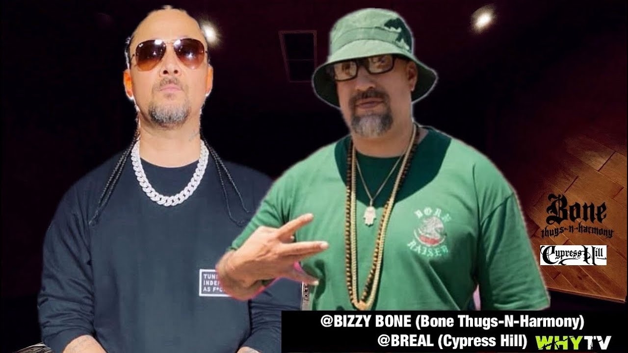 Bizzy Bone Of Bone Thugs-N-Harmony And B Real Of Cypress Hill Recording Collab Track In Studio