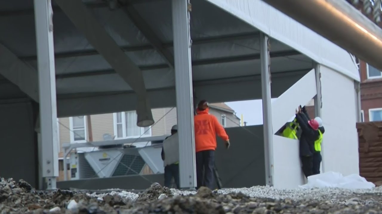 Construction on migrant tent camp moves forward in Chicago