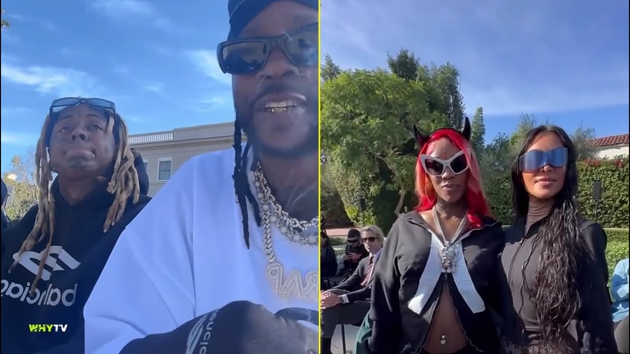 Lil Wayne, 2 Chainz And Kim Kardashian Reunited At A Balenciaga Fashion Show In LA