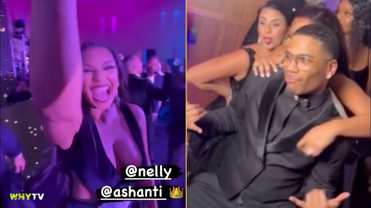 Ashanti Clowning Ja Rule And Nelly On Backstage At Black And White Party Last Night Was Too Major