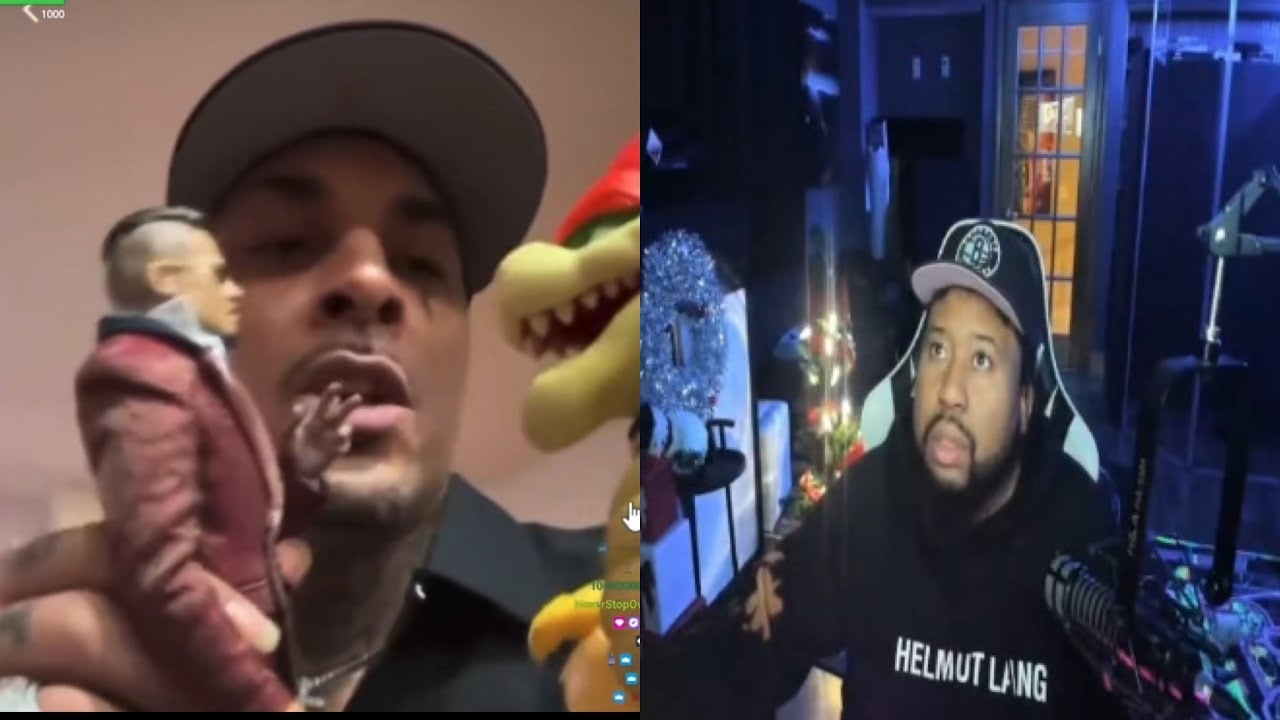 Sharpie Losing it! DJ Akademiks cooks Sharp while reacting to him playing w/ action figures!