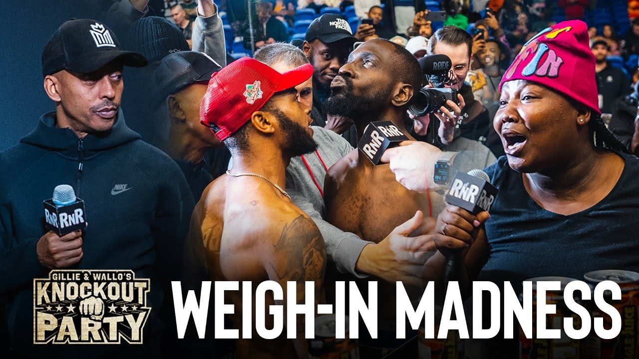 IT GOT ROWDY AT GILLIE & WALLO'S KO PARTY WEIGH-INS