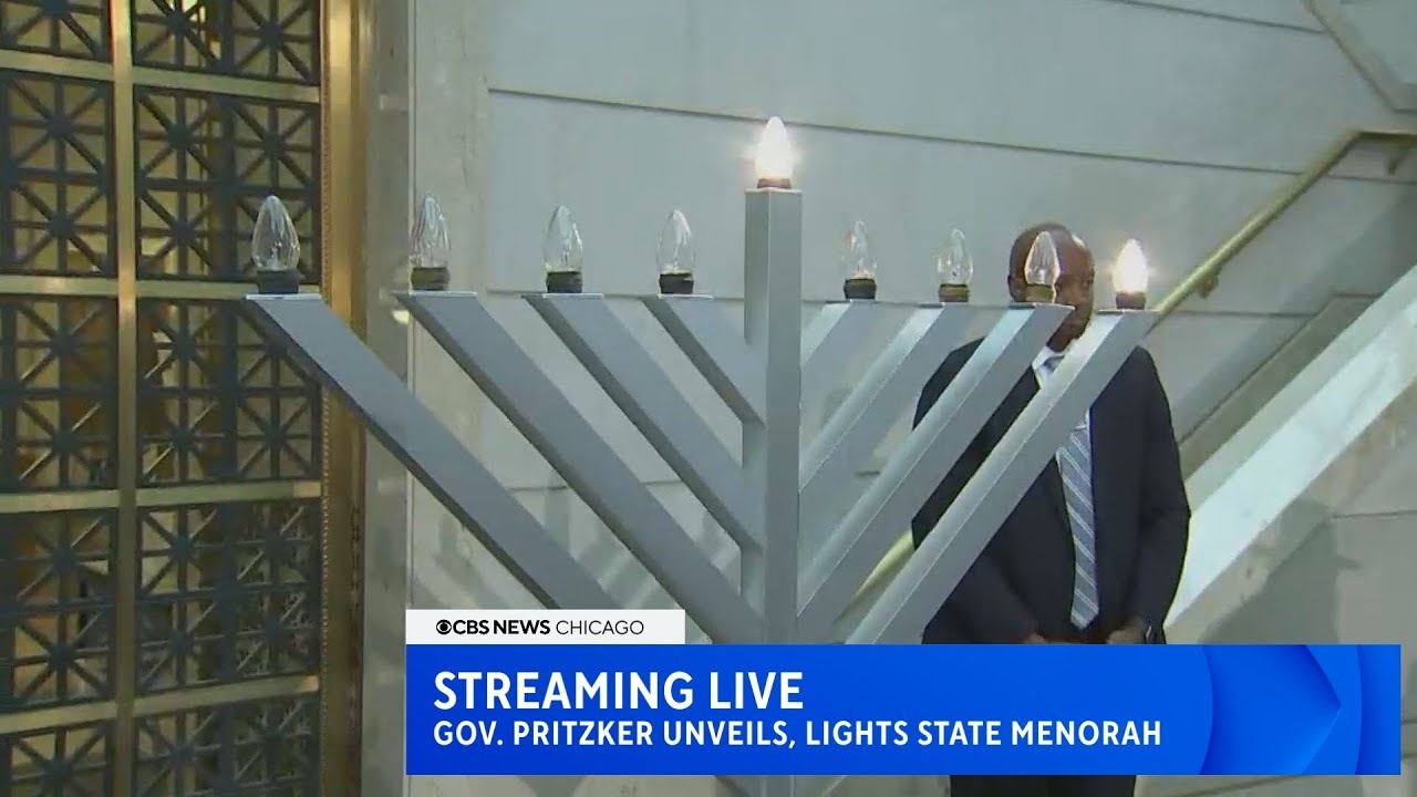 Streaming Live: Gov. Pritzker unveils and lights the Illinois menorah