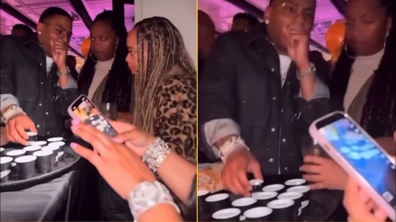 Nelly Celebrates Ashantis Pregnancy In Club And Take Some Shots Cheers To Most Beautiful Couple