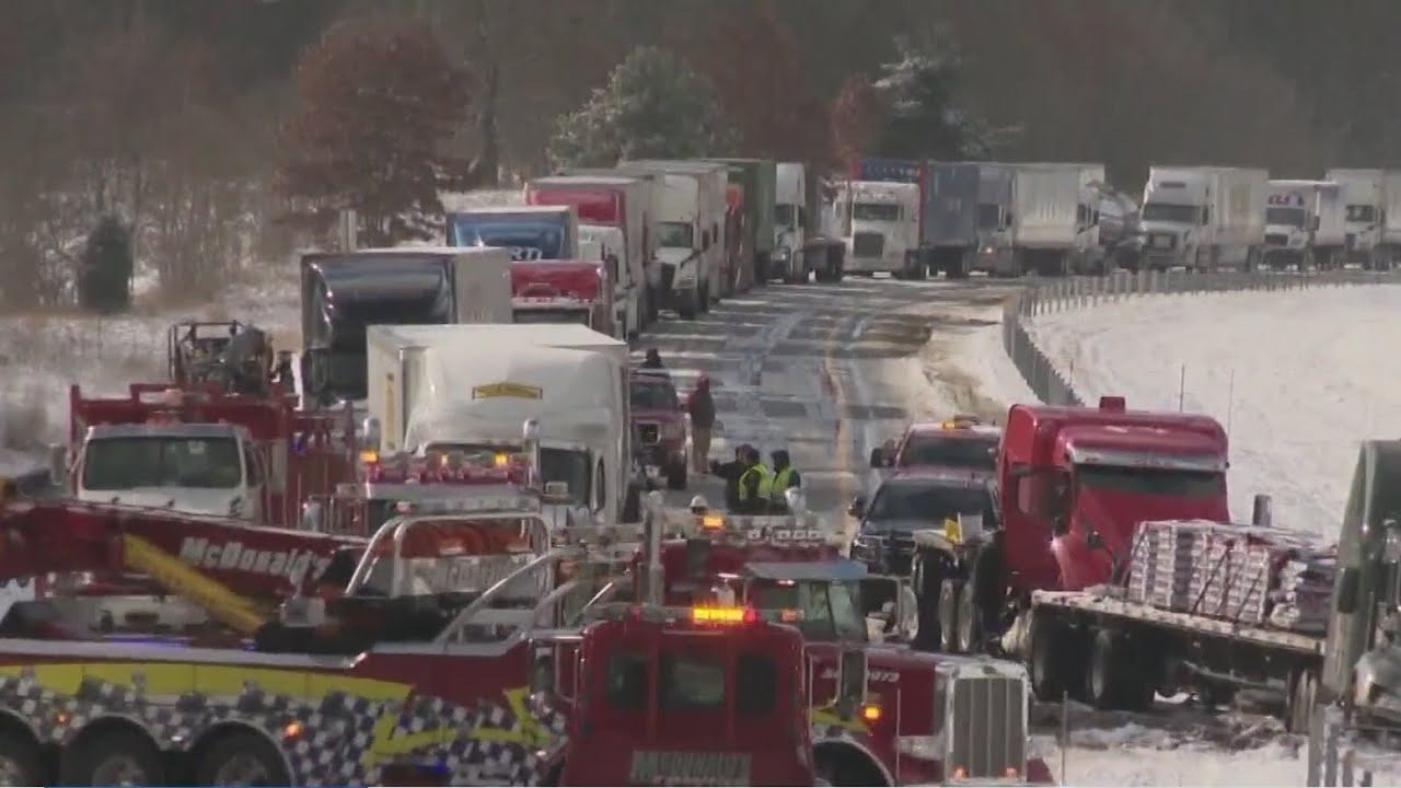 Lake-effect snow leads to I-94 pileup in Michigan