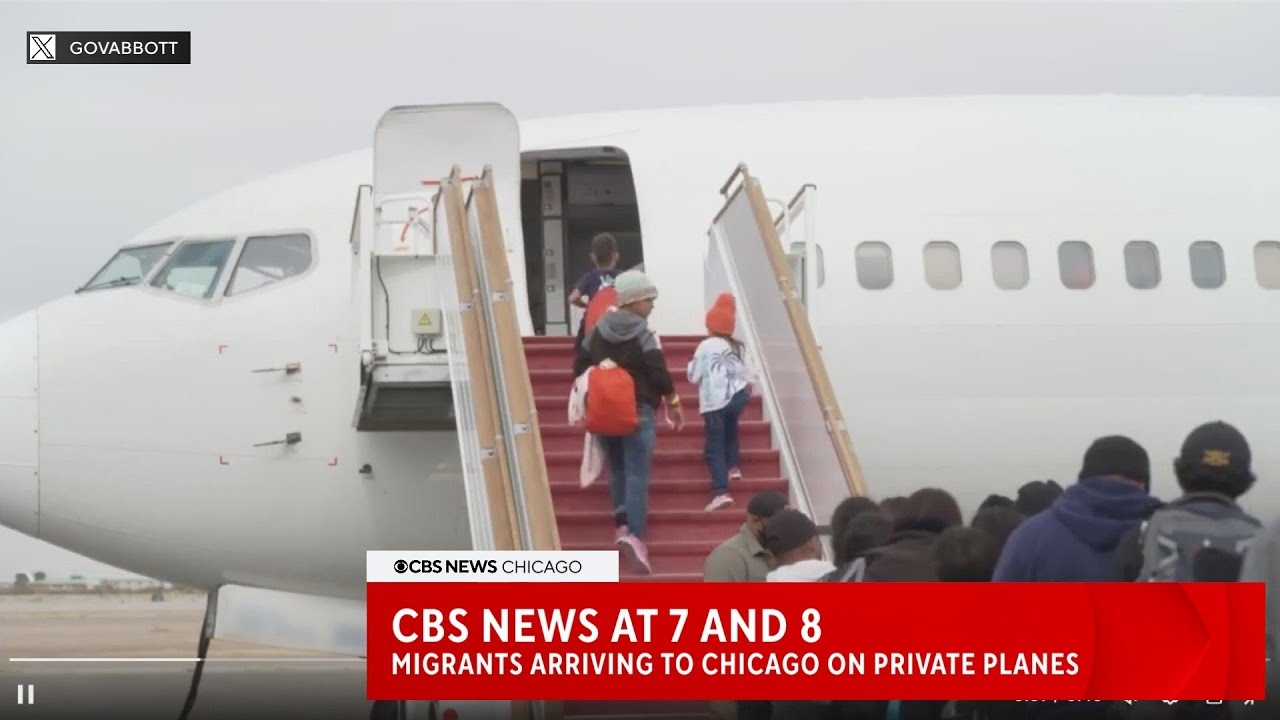 CBS News Chicago: Migrants flown to Chicago by private plane as city cracks down on bus arrivals