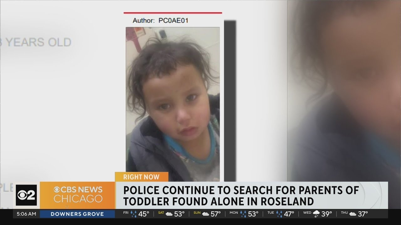 Search continues for parents of toddler found alone outside