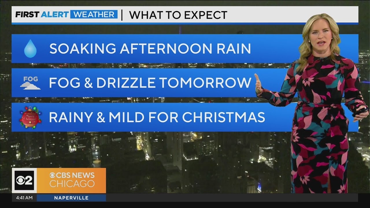 Chicago First Alert Weather: Rainy day, mild temperatures