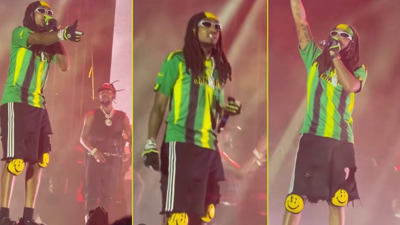 Quavo Reunited With PopCaan On The Stage In Jamaica Last Night And Performing His Hit Singles