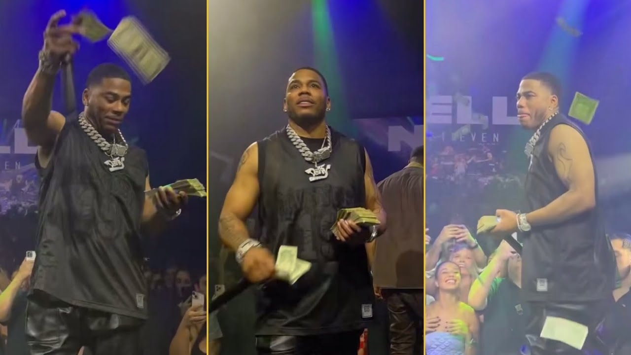 Nelly Throwing Big Money On The Stage And Makes Dollar Rain In Club Vegas Knows The Vibe