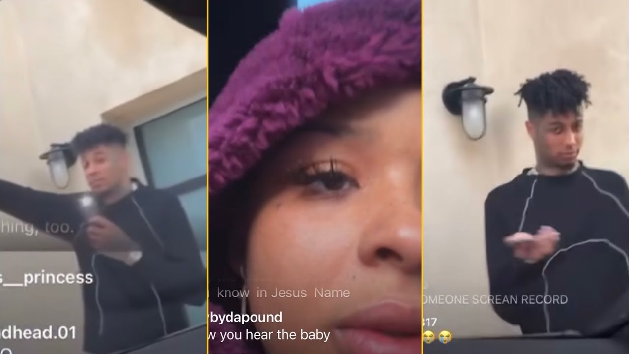 Chrisean Rock And Blueface Fighting Again For Their Baby In The Streets Of Compton This B*** Crazy