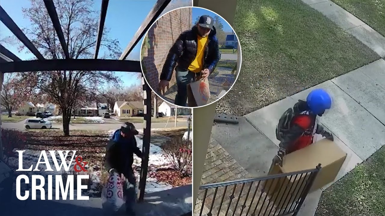 Porch Pirates Caught on Camera Swiping Holiday Packages