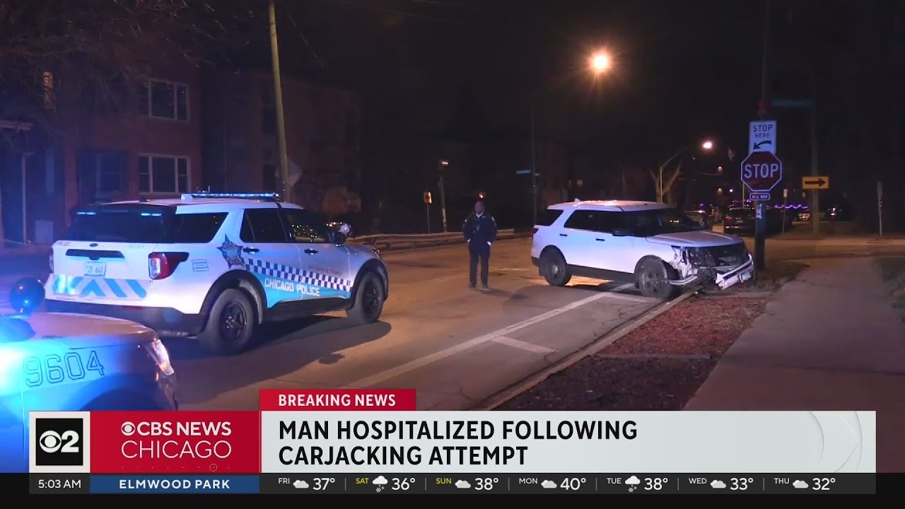 Attempted carjacking leads to crash on Chicago's Northwest Side