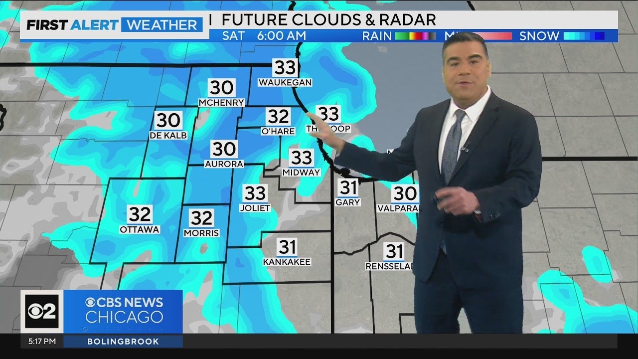 Snow in Chicago expected overnight into Saturday; snowstorm for Tuesday?