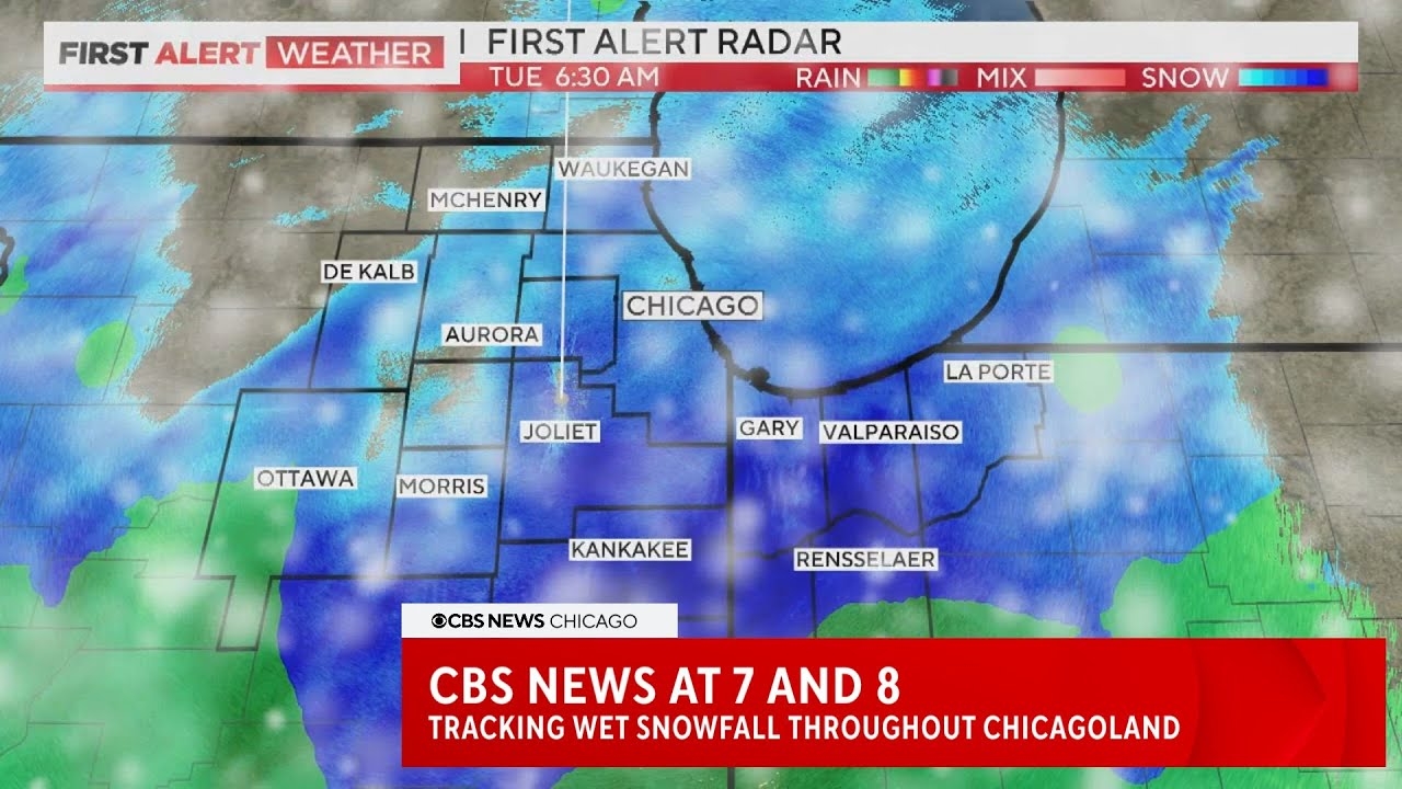 CBS News at 10a.m: Tracking a weather alert throughout Chicagoland as heavy snow coats the area