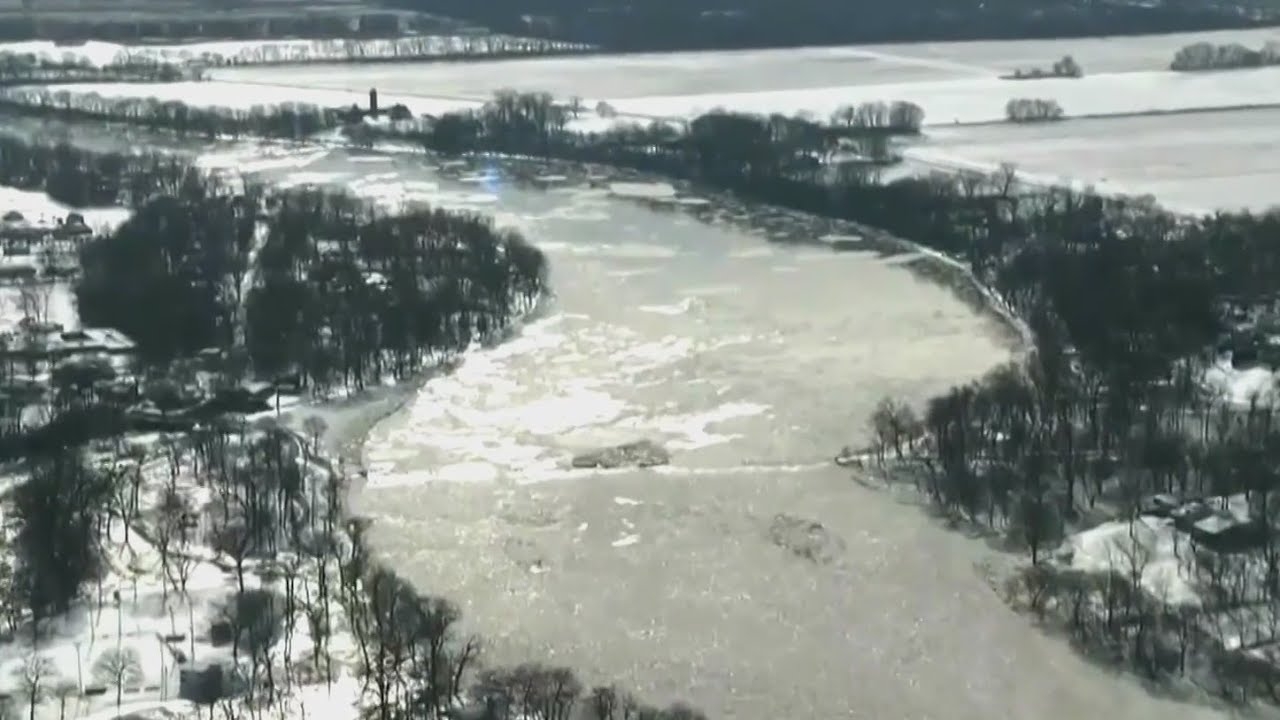 Officials hope heated water from nuclear plant will melt ice on river 50 miles southwest of Chicago