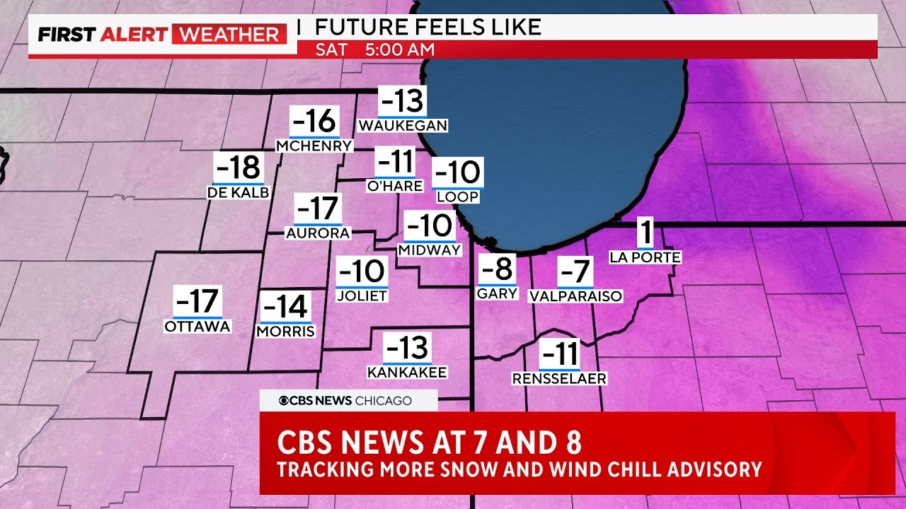 CBS News Chicago: Snow coating the Chicago area, plus another wind chill advisory