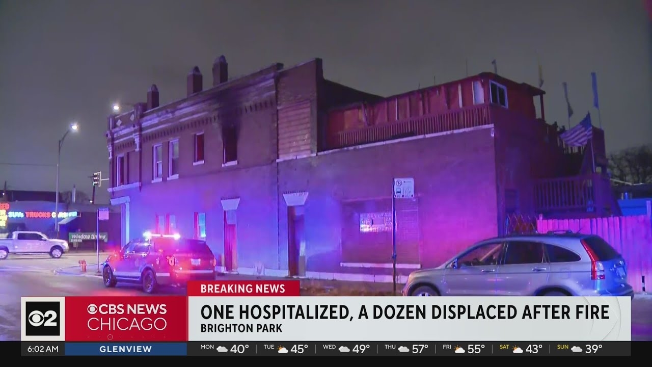 Man in critical condition, 12 displaced after a fire on Chicago's Southwest Side