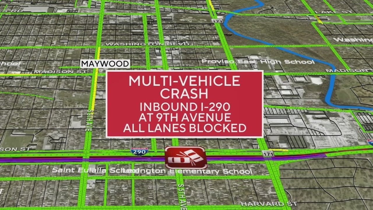 Serious crash closes all lanes on Eisenhower Expressway at 9th Avenue