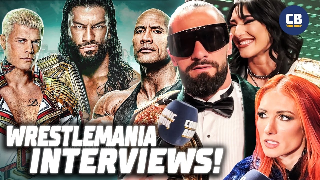 Wrestlemania Predictions & Rock or Cody vs Roman with WWE's Seth Rollins, Becky Lynch, Rhea Ripley!