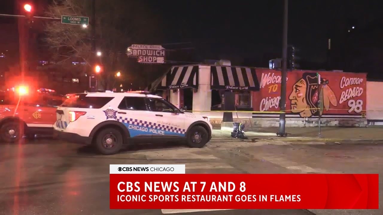 CBS News Chicago: Iconic Chicago sports restaurant goes up in flames, we're live from the scene