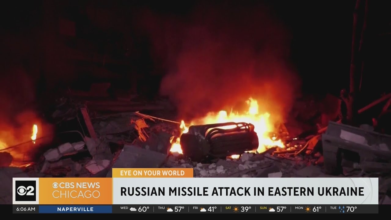 Russian missile attack in eastern Ukraine