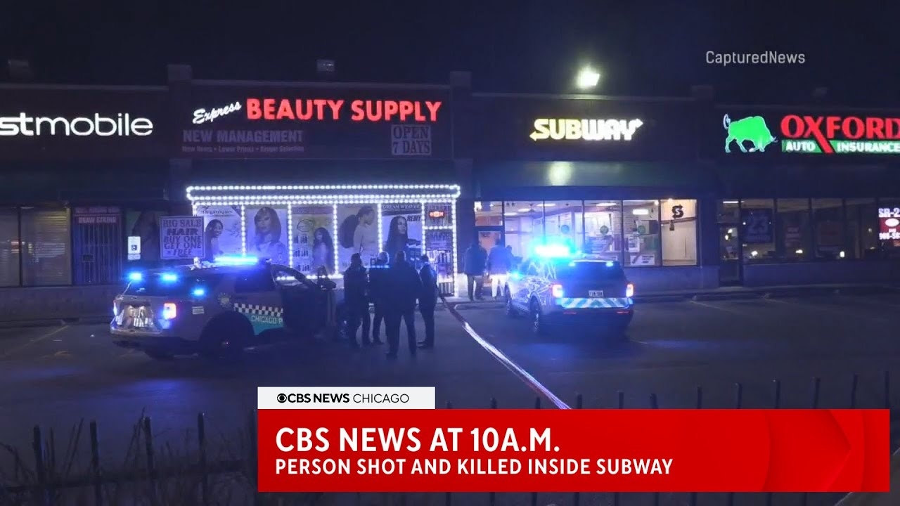 CBS News at 10a.m: Suspect on the run after shooting and killing someone inside Subway restaurant