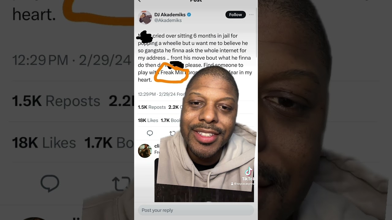 Akademiks making Freak Mill trend is crazy
