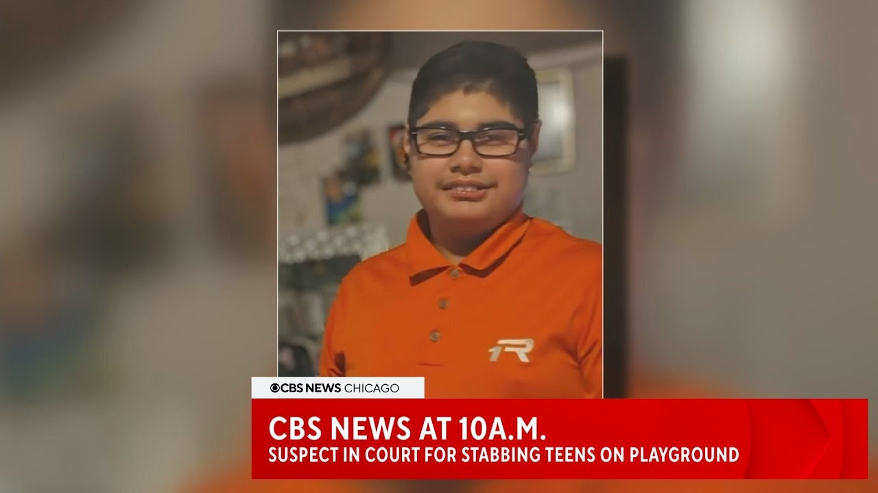 CBS News at 10a.m: Suspect in court after stabbing two teens at a playground, killing one