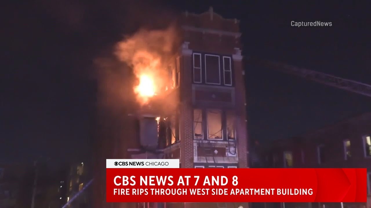 CBS News Chicago: Nearly two dozen people displaced after fire rips through West Side apartment