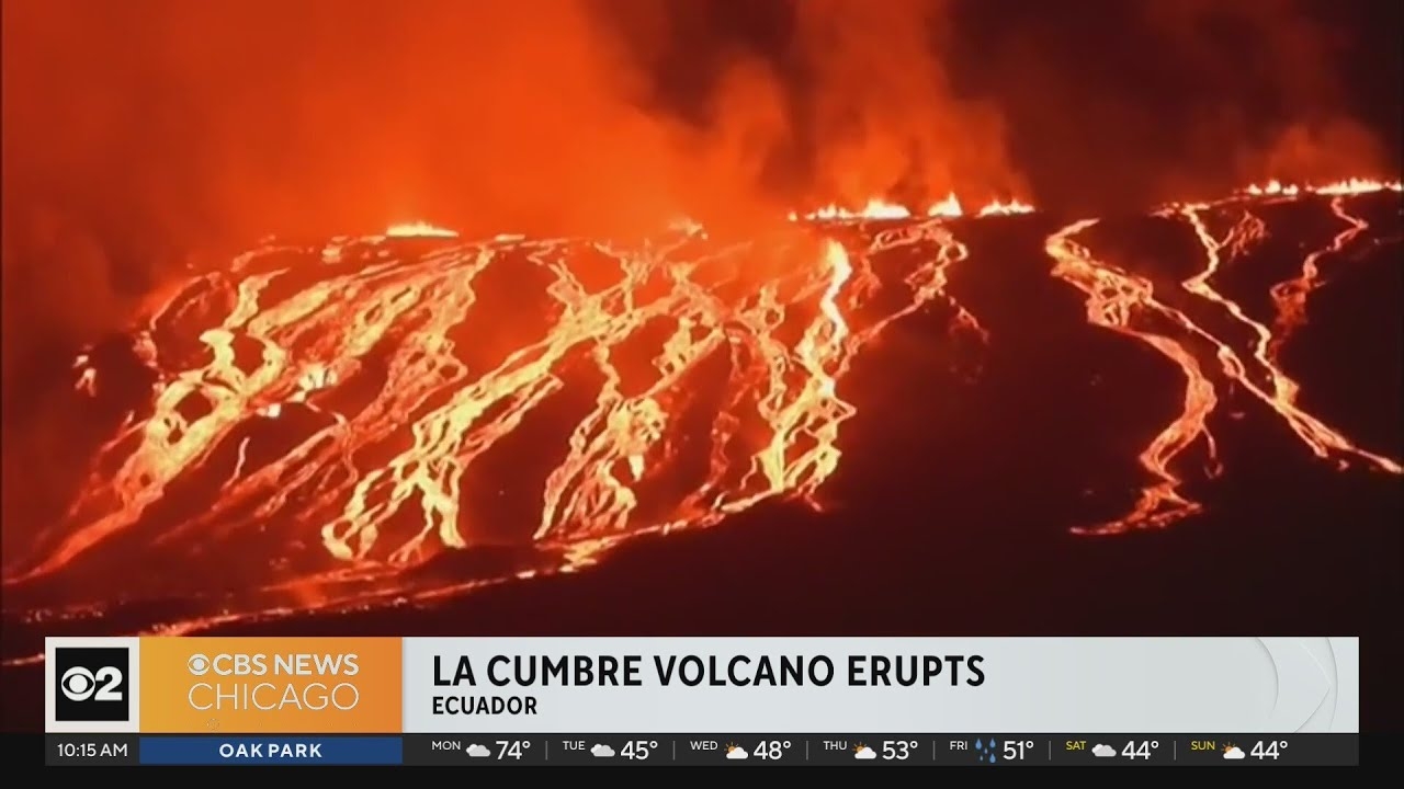 La Cumbre volcano erupts