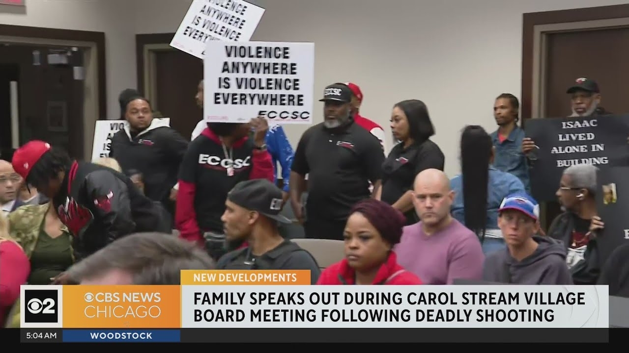 Family of Isaac Goodlow demands accountability during Carol Stream Village Board meeting
