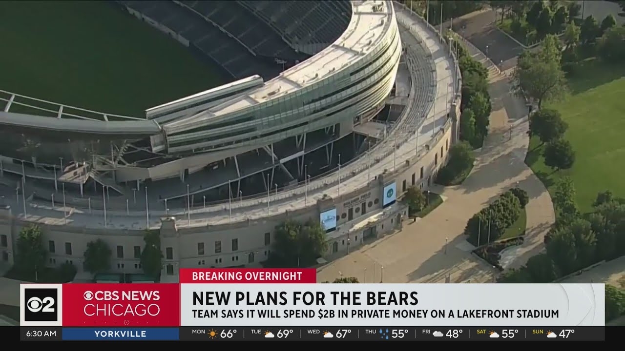 Bears announce plan to spend $2 billion on stadium in Chicago