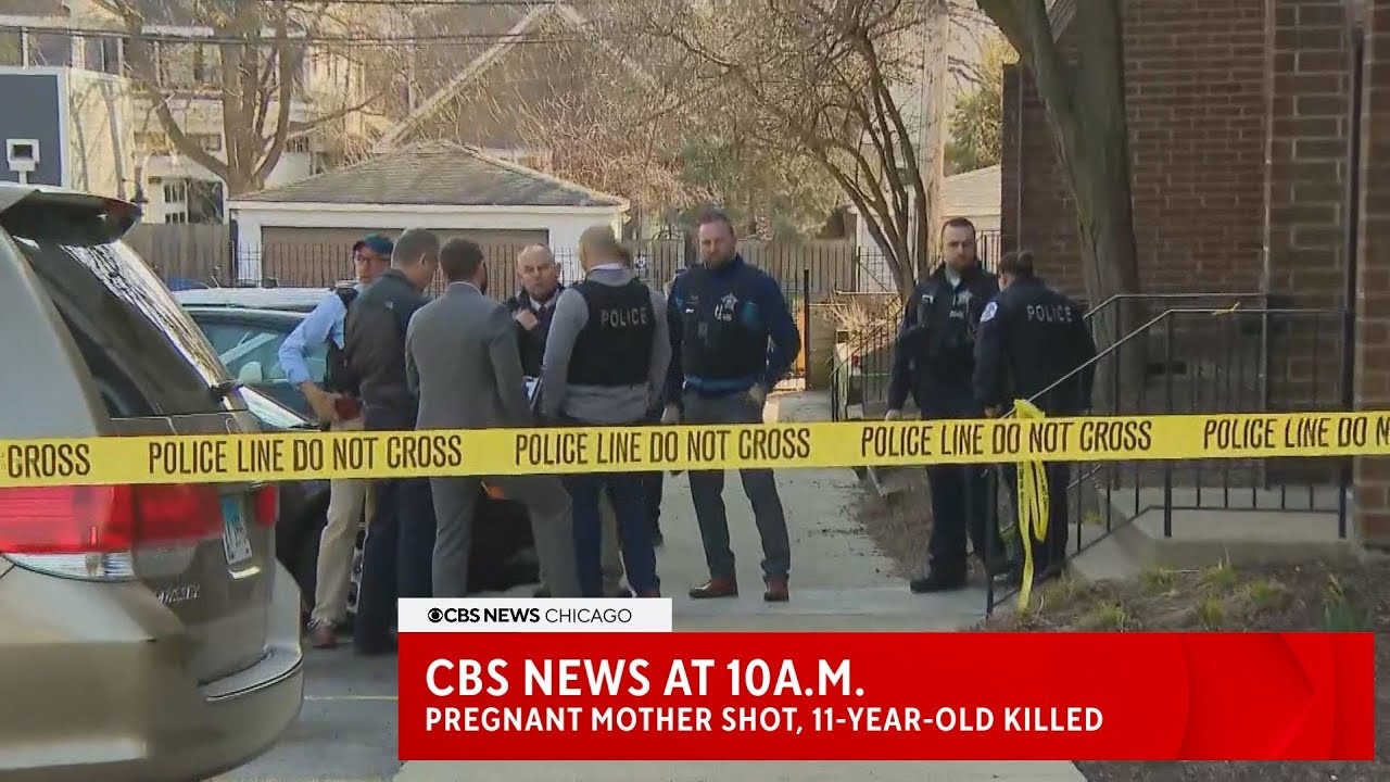 CBS News at 10: Pregnant mother shot, 11-year-old killed in shooting in Edgewater per source