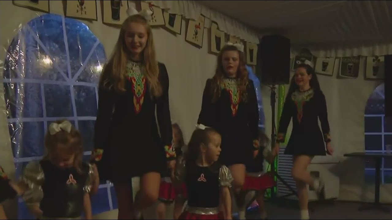 Trinity Irish Dancers performing at 9 locations for St. Patrick's Day