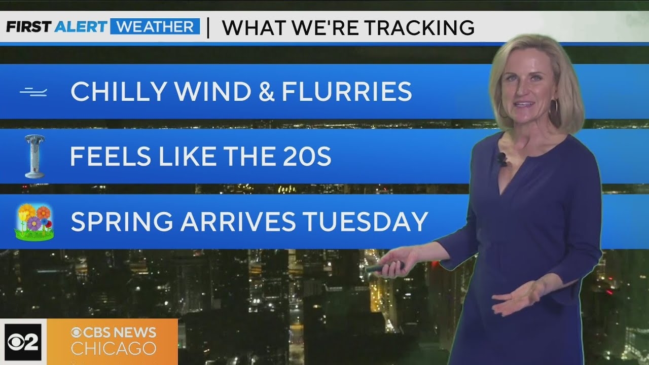 Chilly winds with passing flurries for St. Patrick's Day in Chicago