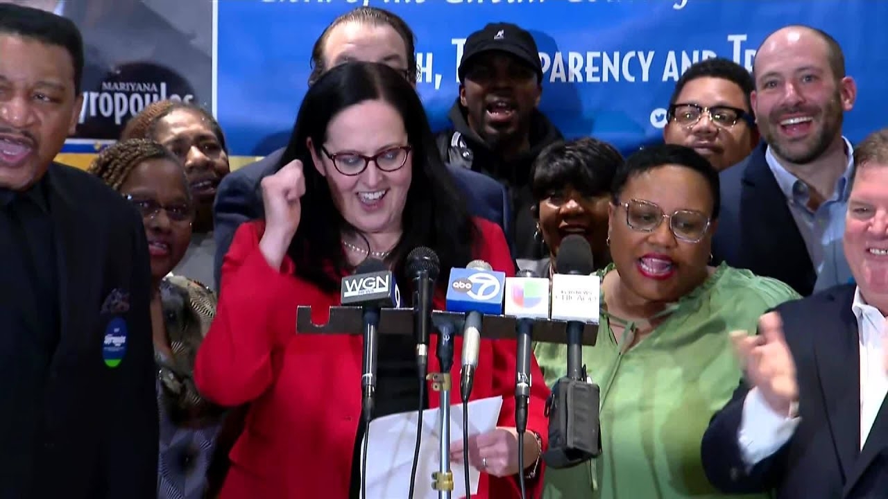 Mariyana Spyropoulos speaks after winning primary for Circuit Court Clerk