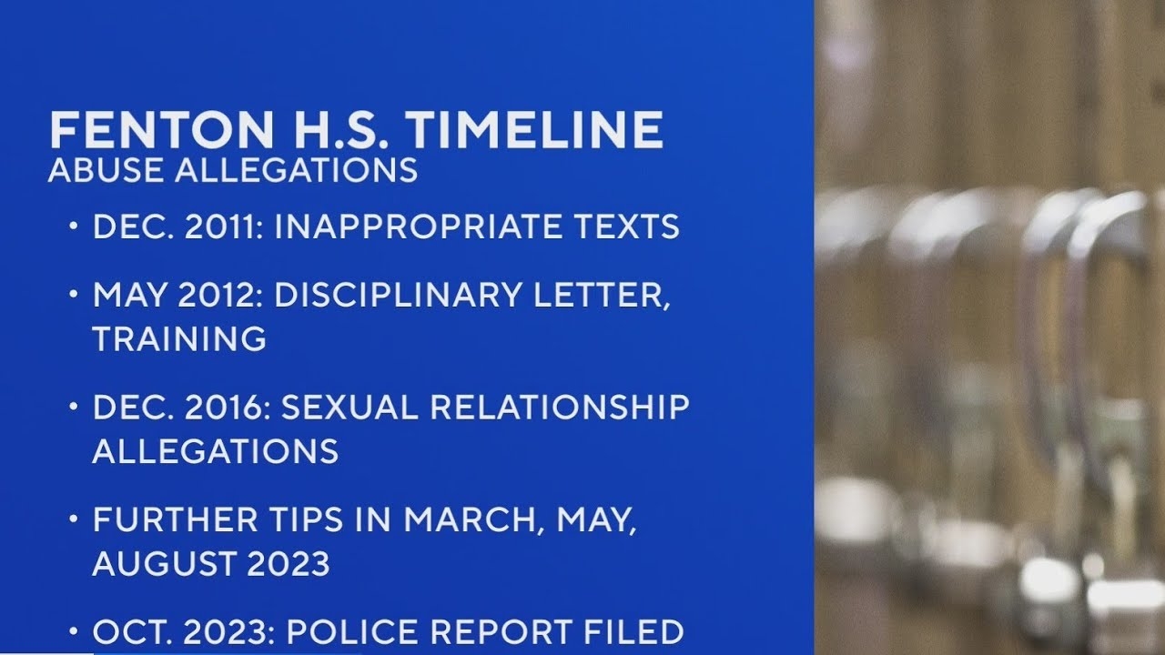 Fenton High School district superintendent releases timeline of allegations against staffer dating b