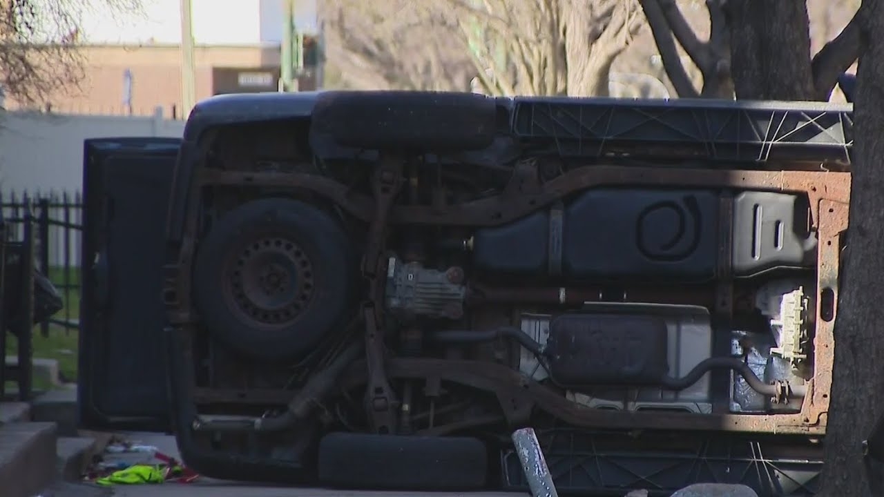 Five people, including newborn, hospitalized after shooting leads to crash in Chicago