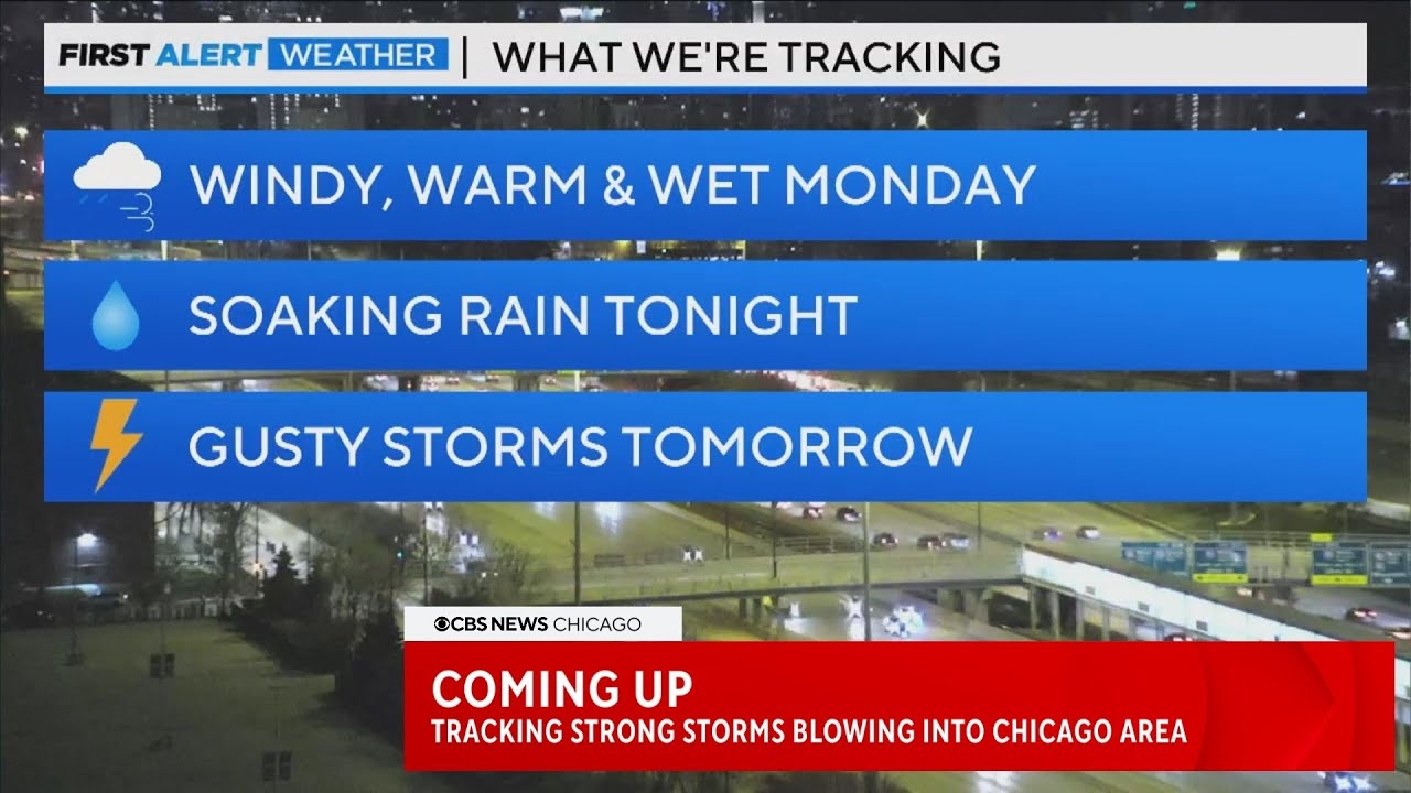 CBS News Chicago: Strong, warm winds blowing in possibility of powerful storms later today