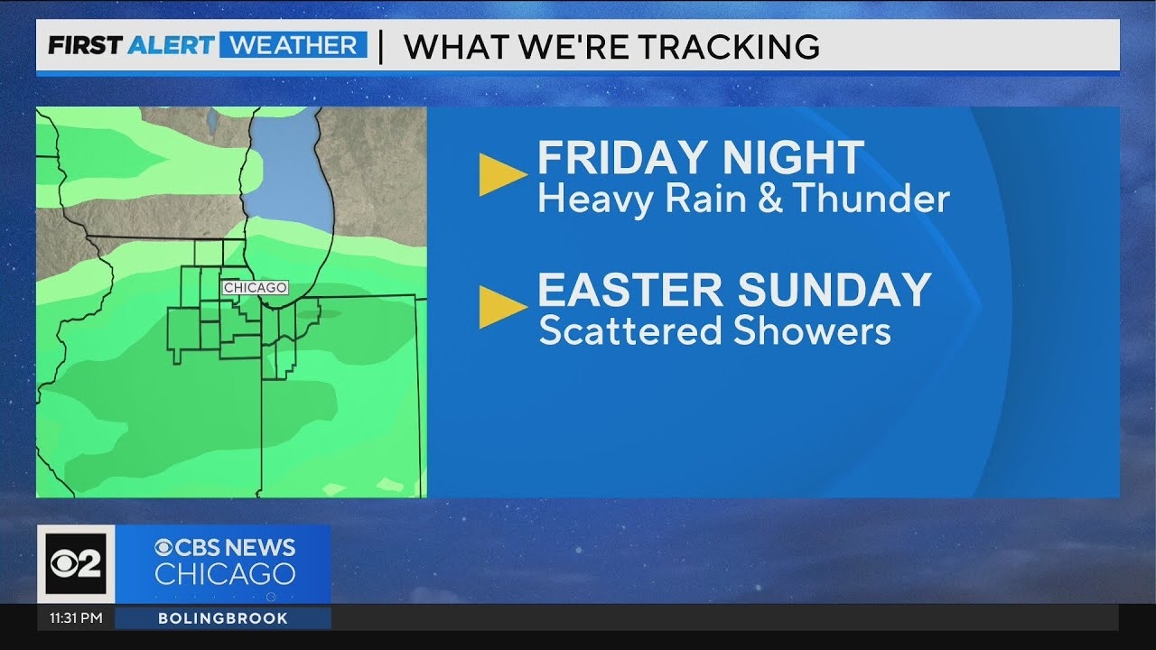 Heavy rain, thunder coming Friday night