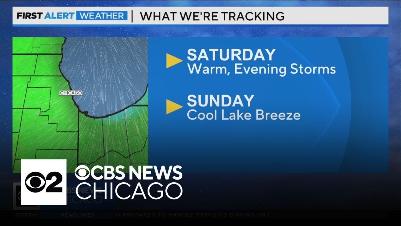 Warm in Chicago Saturday, evening storms