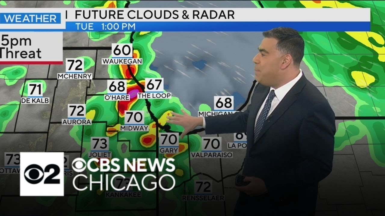 Chicago gets covered by stormy weather