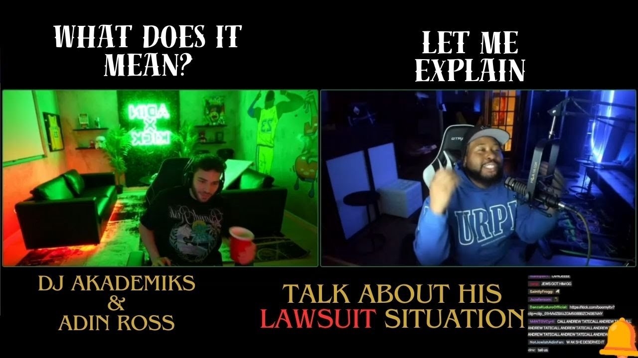 Adin Ross & DJ Akademiks talk about his r*pe Lawsuit