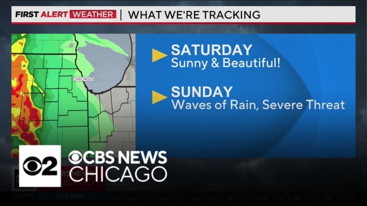 Sunny and beautiful Saturday, severe weather threat Sunday in Chicago