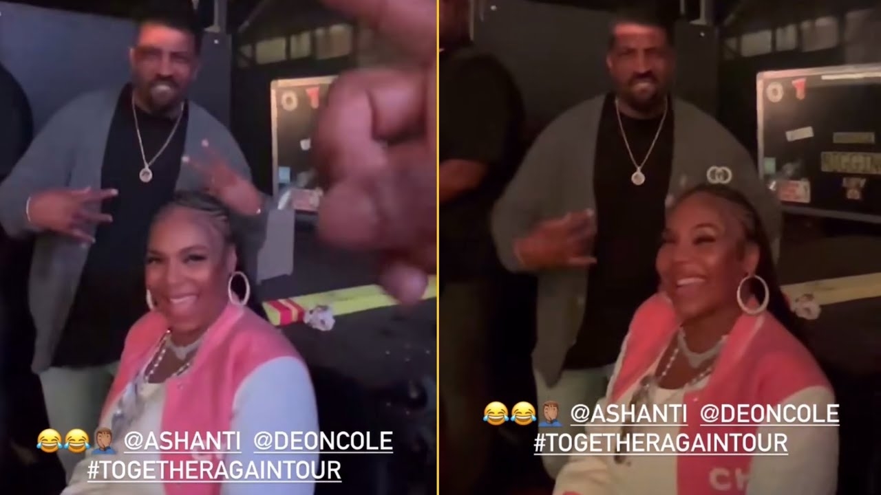Ashanti Watching Nellys Performance From Backstage New Nashanti Baby Coming Soon