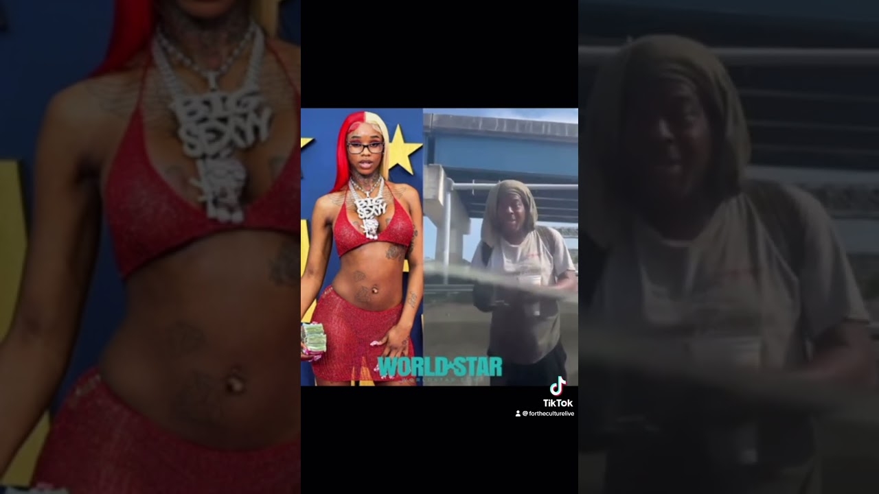 Sexyy Red Blesses A Homeless Man With Some Cash While Vibing With Him!