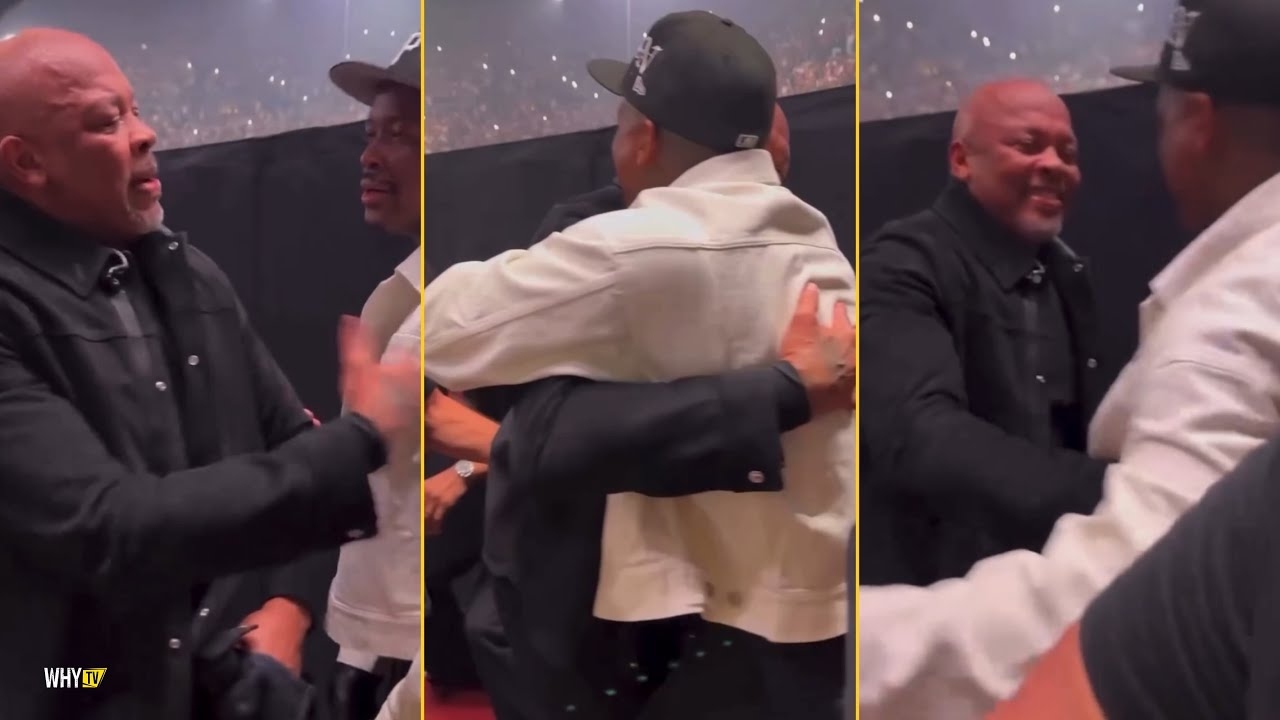 Dr.Dre Linked Up With YG, Dj Mustard And Russel Westbrook After The Pop Out Show In Backstage