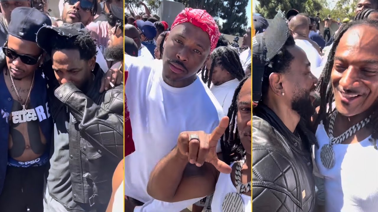 Yg And Big Hit Linked Up With Kendrick Lamar In Compton During Not Like Us Video Shoot