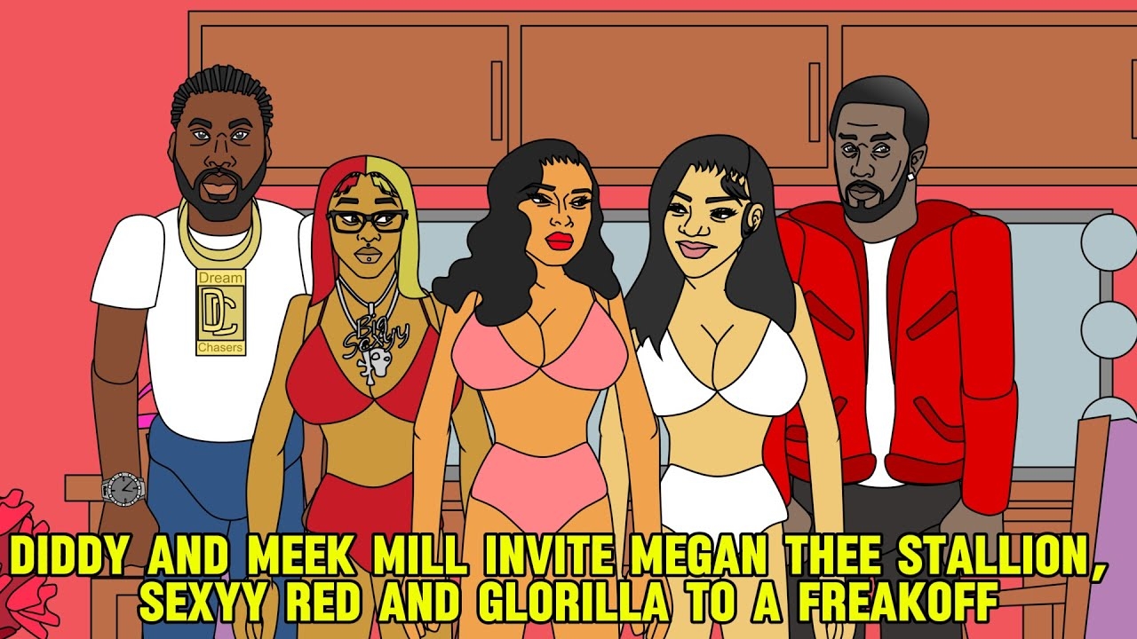 Diddy and Meek Mill invite Megan Thee Stallion, Sexyy Red and Glorilla to a Freakoff #diddy #parody